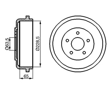 Спирачен барабан BOSCH за FORD ESCORT (AVL) товарен от 1995 до 2001