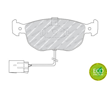 Комплект спирачни накладки FERODO PREMIER за FORD SCORPIO II (GNR, GGR) комби от 1994 до 1998