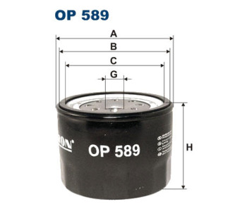 Маслен филтър FILTRON OP 589 за FORD ECONOVAN (KAA) товарен от 1985 до 1992