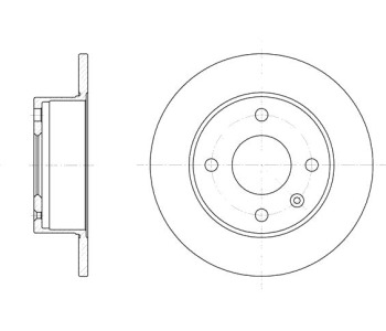 Спирачен диск плътен Ø240mm за FORD ESCORT IV (AVF) товарен от 1986 до 1990