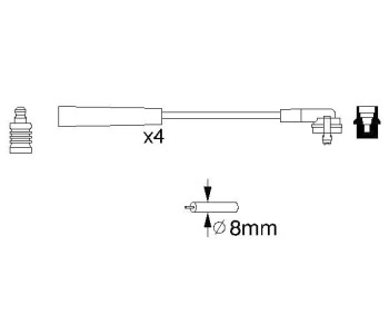 Комплект запалителни кабели BOSCH за FORD ESCORT V (GAL, AVL) комби от 1990 до 1992