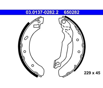 Комплект спирачни челюсти ATE за FORD ESCORT (AVL) товарен от 1995 до 2001