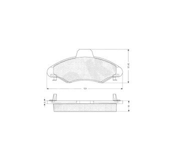 Комплект спирачни накладки STARLINE за FORD ESCORT VII (GAL, AFL) седан от 1995 до 1999