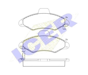 Комплект спирачни накладки Ultra Premium ICER за FORD ESCORT VII (GAL, AFL) седан от 1995 до 1999