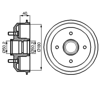 Спирачен барабан BOSCH за FORD ESCORT VII (GAL, ANL) комби от 1995 до 1999