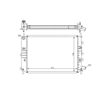 Воден радиатор P.R.C за FORD ESCORT VI (GAL) от 1992 до 1996