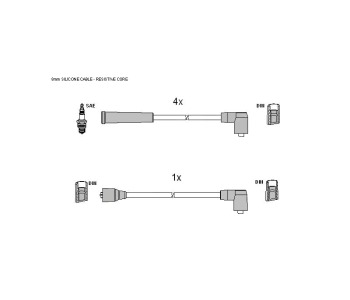 Комплект запалителни кабели STARLINE за FORD ORION I (AFD) от 1983 до 1986