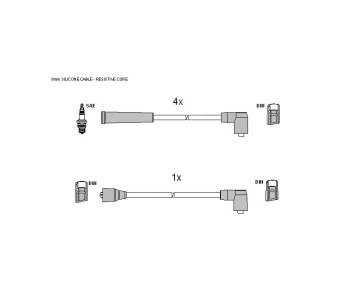 Комплект запалителни кабели STARLINE за FORD ESCORT IV (GAF, AWF, ABFT) от 1985 до 1990