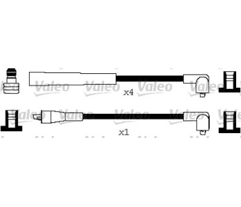 Комплект запалителни кабели VALEO за FORD ESCORT IV (GAF, AWF, ABFT) от 1985 до 1990