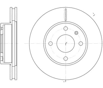 Спирачен диск вентилиран Ø260mm за FORD ESCORT IV (GAF, AWF, ABFT) от 1985 до 1990