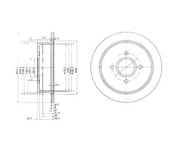 Спирачен диск плътен Ø270mm DELPHI за FORD ESCORT V (GAL) от 1990 до 1992