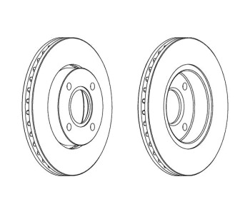 Спирачен диск вентилиран Ø260mm FERODO за FORD ESCORT V (GAL) от 1990 до 1992
