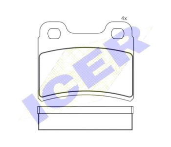 Комплект спирачни накладки Ultra Premium ICER за FORD ESCORT VI (ALL) кабриолет от 1992 до 1995