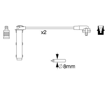 Комплект запалителни кабели BOSCH за FORD ESCORT V (GAL) от 1990 до 1992