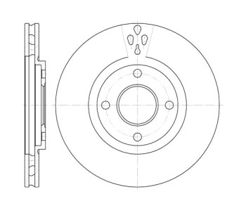 Спирачен диск вентилиран Ø278mm за FORD SIERRA (GBC, GBG) хечбек от 1987 до 1993