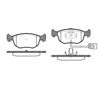 Комплект спирачни накладки ROADHOUSE за FORD ESCORT VI (GAL) от 1992 до 1996