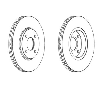 Спирачен диск вентилиран Ø278mm FERODO за FORD SIERRA (GBC, GBG) хечбек от 1987 до 1993
