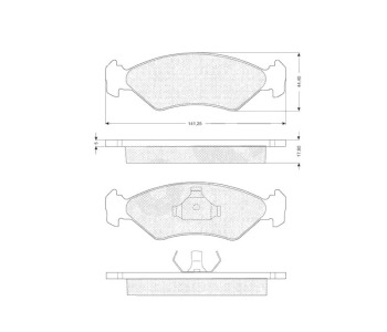 Комплект спирачни накладки STARLINE за FORD FIESTA III (GFJ) от 1989 до 1997