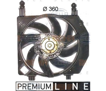 Вентилатор, охлаждане на двигателя HELLA 8EW 351 043-581 за FORD PUMA (EC) от 1997 до 2002