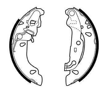 Комплект спирачни челюсти DELPHI за FORD FIESTA V (JH, JD) от 2001 до 2008