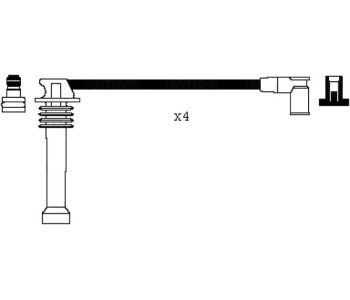 Комплект запалителни кабели VALEO за FORD FIESTA V (JH, JD) от 2001 до 2008