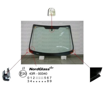 Челно стъкло NordGlass за FORD FIESTA VI от 2008 до 2017