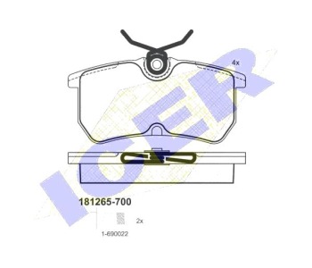 Комплект спирачни накладки Ultra Premium ICER за FORD FOCUS I (DAW, DBW) от 1998 до 2004