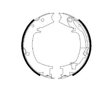 Комплект спирачни челюсти, ръчна спирачка BOSCH за HYUNDAI TUCSON (JM) от 2004 до 2010