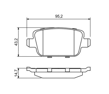 Комплект спирачни накладки BOSCH за FORD FOCUS II (DA, HCP) от 2004 до 2012