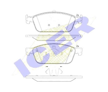 Комплект спирачни накладки Ultra Premium ICER за FORD FOCUS III от 2010 до 2018