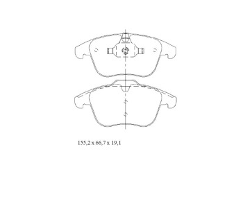 Комплект спирачни накладки STARLINE за FORD MONDEO IV (BA7) лифтбек от 2007 до 2015
