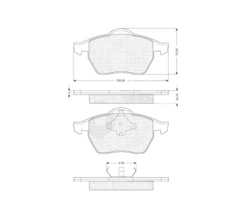 Комплект спирачни накладки STARLINE за FORD GALAXY (WGR) от 1995 до 2006