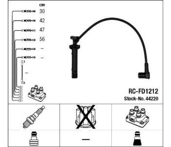 Комплект запалителни кабели NGK за FORD GALAXY (WGR) от 1995 до 2006