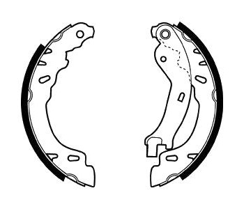 Комплект спирачни челюсти DELPHI за FIAT PANDA (169) от 2003 до 2012