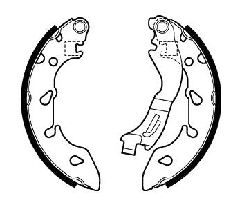 Комплект спирачни челюсти DELPHI за FORD KA (RU8) от 2008 до 2016