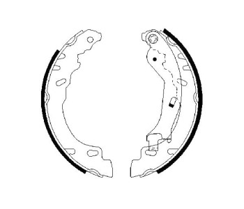 Комплект спирачни челюсти BOSCH за FIAT PANDA (169) от 2003 до 2012