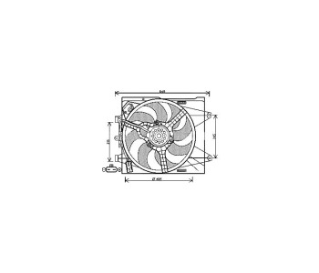 Вентилатор охлаждане на двигателя P.R.C за FIAT 500 (312) от 2007