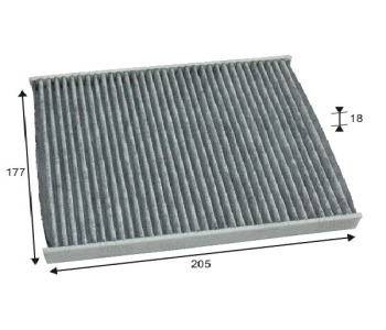 Филтър купе (поленов филтър) активен въглен VALEO за FIAT PANDA (169) от 2003 до 2012