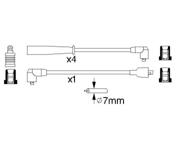 Комплект запалителни кабели BOSCH за FORD MAVERICK (UDS, UNS) от 1993 до 1998