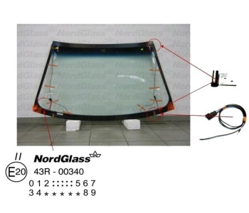 Челно стъкло NordGlass за FORD MONDEO I (GBP) лифтбек от 1993 до 1996