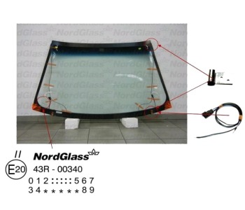 Челно стъкло NordGlass за FORD MONDEO II (BAP) лифтбек от 1996 до 2000