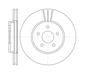 Спирачен диск вентилиран Ø300mm за FORD MONDEO III (B5Y) фастбек от 2000 до 2007