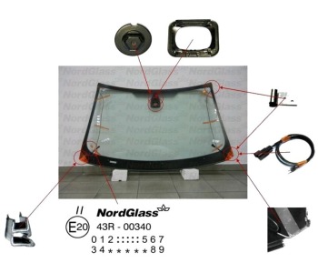 Челно стъкло NordGlass за FORD MONDEO III (B4Y) седан от 2000 до 2007