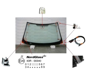 Челно стъкло NordGlass за FORD MONDEO III (B5Y) фастбек от 2000 до 2007