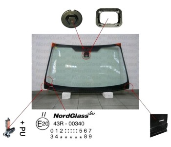 Челно стъкло NordGlass за FORD MONDEO IV (BA7) лифтбек от 2007 до 2015