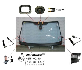 Челно стъкло NordGlass за FORD MONDEO IV (BA7) комби от 2007 до 2015