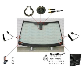 Челно стъкло NordGlass за FORD MONDEO IV (BA7) комби от 2007 до 2015