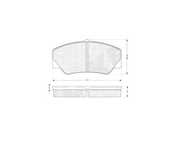 Комплект спирачни накладки STARLINE за FORD P100 II от 1987 до 1992