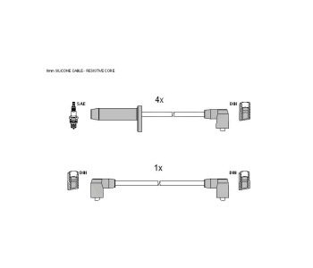 Комплект запалителни кабели STARLINE за FORD SIERRA (GBG, GB4) седан от 1987 до 1993