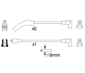 Комплект запалителни кабели BOSCH за FORD SCORPIO I (GGE) седан от 1986 до 1994